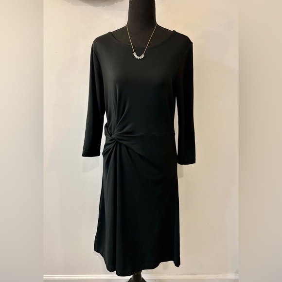Ann Taylor Twist Front Midi Dress Size 8 - Picture 1 of 11
